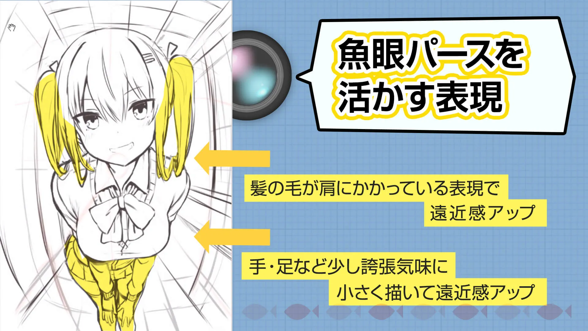 魚眼パース作画講座 お絵かき講座パルミー 魚眼パース作画講座 お絵かき講座パルミー