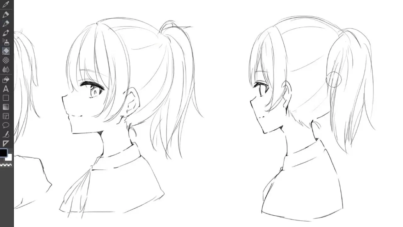 髪の描き方講座 お絵かき講座パルミー