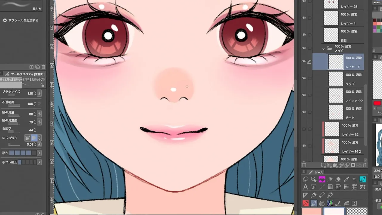 ミニ講座】イラストに活かすメイク術｜お絵かき講座パルミー