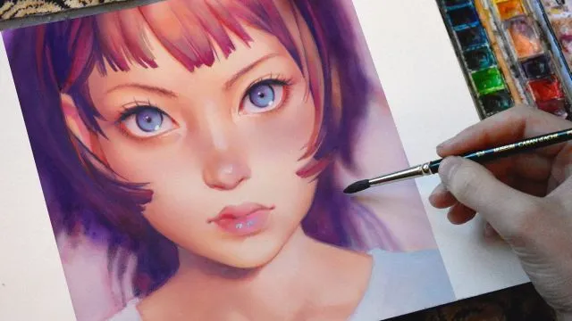 パッツン女の子のアナログ メイキング