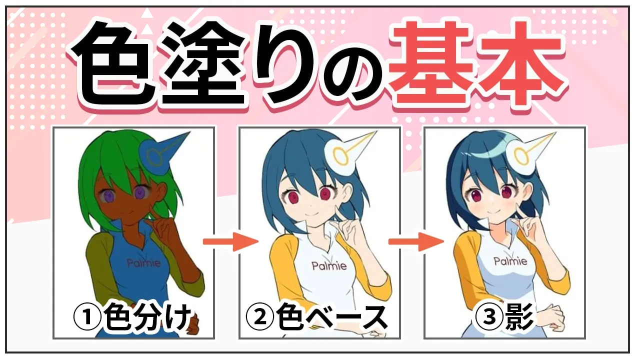 【イラスト初心者必見!】デジタルで色塗りを始めよう。クリスタを基本から解説