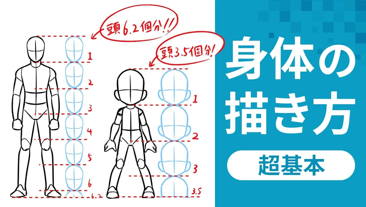人体の比率から身体のイラストを描こう!簡単な覚え方を紹介