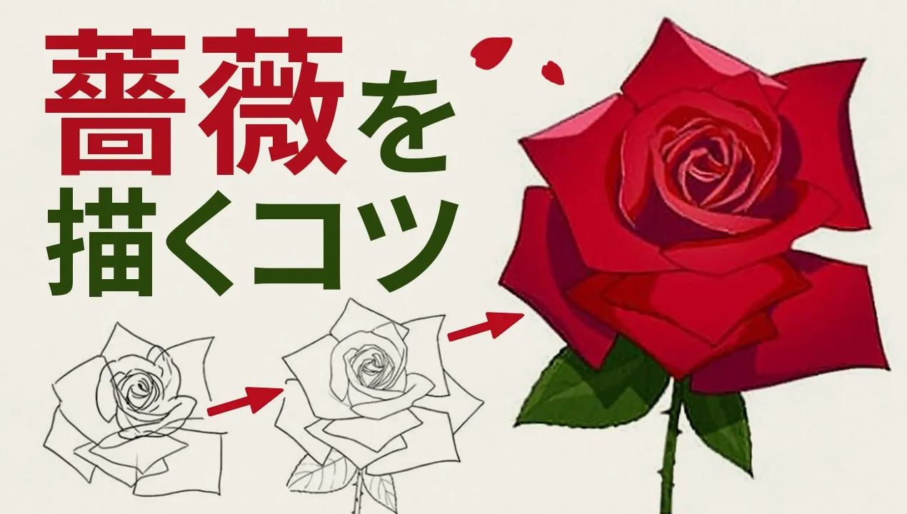 薔薇(バラ)の描き方のコツ。イラストで映える人気の種類を解説