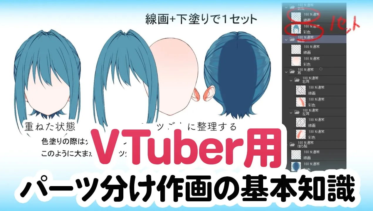 Live2Dのパーツ分けを解説!VTuber用イラストを描く上で大事なポイントとは【基本知識】